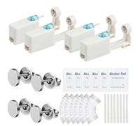24 Pcs Self Ear Piercing Gun Kits - 24pcs/Set Painless Disposable Sterile Gun with Hypoallergenic Studs,at Home Safety Ear Piercing Gun Kit Tool (Silver flat 6mm 610)