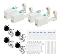 24 Pcs Self Ear Piercing Gun Kits - 24pcs/Set Painless Disposable Sterile Gun with Hypoallergenic Studs,at Home Safety Ear Piercing Gun Kit Tool (Black cz 5mm 521)