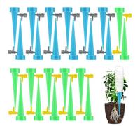 24 Pcs Self Watering System for Plants, Plant Drip Feeders with Slow Release Control Valve Switch System Adjustable Vacation Self Watering Devices for Garden Indoor Plants(blue, Green)