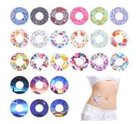 24 PCS Sensor Covers Compatible with Libre 2,Waterproof Adhesive Glucose Monitor Patch, Sweatproof Sensor Sticker Compatible with Freestyle Libre (Multicolour)