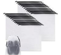 24 PCS Shoe Bags for Travel Multifunctional Waterproof Travel Shoe Bag Translucent with Drawstring Shoe Bags for Storage Shoe Storage Bags Portable Travel Shoe Bags