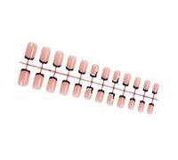 24 Pcs Short French Tip Stick on Christmas Full Covers False Christmas Hat Acrylic