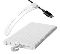 24 Pcs Silicone Cable Ties, Reusable Cable Ties, High Elasticity Cord Wraps for Electrical Cords, Multipurpose Cord Organizer for Charger Cables, Headphone Wrap (White)
