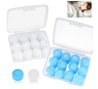 24 Pcs Silicone Ear Plugs for Sleeping, Noise Cancelling Ear Plugs, Soft Reusable Silicone Ears Plugs, Suitable for Sleep, Swimming, Snoring, Ears Plugs Swimming, Take A Plane and Concerts.