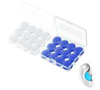 24 Pcs Silicone Ear Plugs for Sleeping Noise Cancelling,Reusable Soft Travel Essentials & Anti Snoring for Sleep,Work,Study,Reusable Noise Cancelling Earbuds Earplugs for Snoring