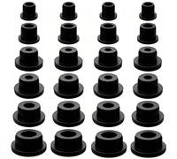 24 PCS Silicone Hole Plug, Bathtub Jet Covers, Waterproof Round Rubber Stoppers Bottle, Pipe Tube Inserts for 9-10 mm 12mm 14mm 16mm 18mm 22-23mm Bathtub Hole, 6 Sizes, Black