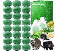 24 Pcs Skunk Repellent Peppermint for Yard, Natural Raccoon Repellent Keep Skunks Out from Outdoor Yard Shed Garden House, Long-Lasting Protection, Safe for Dogs and Children, 24 Mesh Bags
