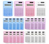 24 Pcs Small Calculator Bulk Pocket Basic Calculator 4 Function Battery Powered 8 Digit Display Pocket Size for Students Kids School Home Office