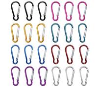 24 Pcs Small Spring Snap Hooks Clip, Gourd-Shaped Multicolor Locking Key Chain Clips for Keys Backpack Dog Leash Fishing Hiking