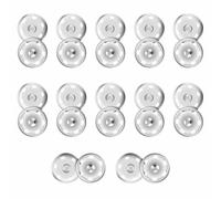 24 PCS Snap Buttons Metal Press Studs 21mm Silver Snap Buttons for Clothes Poppers Fasteners Press Studs Snap Fasteners for DIY Craft Sewing Clothing (Silver)