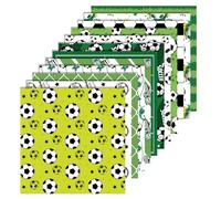 24 Pcs Soccer Decorative Paper 30x30cm Soccer Pattern Scrapbooking Decoration Journal Card Making Diary Decoration