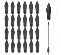 24 Pcs Soft Rubber Arrows, Safe and Durable Practice Arrows for Outdoor Archery, Ideal for Target Shooting and Training, Lightweight and Non-Damaging, Perfect for Beginners and Enthusiasts (Black)