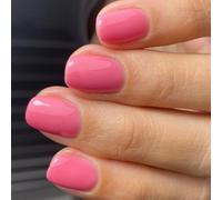 24 Pcs Solid Color Artificial Nails Pinks Press On Short Square Stick On Glossy False For Party