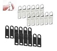 24 Pcs Spare Zipper Pulls, Metal Zipper Pull Tabs, Removable for Purse, Clothes, Jeans, Suitcase, Luggage