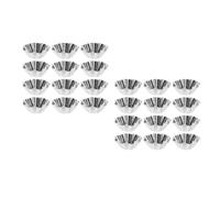 24 Pcs Stainless Steel Flower Tart Muffin Cups, Baking Molds | Set, Silver Finish, Stackable Storage, for Party Use, Bakery Shops, Mini Cupcakes