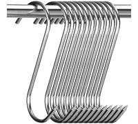 24 Pcs Stainless Steel Meat Hooks, 5 Inch S Shaped Smoking Meat Processing Hooks for Hanging Chicken, Pork, Beef, Sausage, Mutton, Hunting Smoking Ribs, Drying BBQ (3MM Diameter)