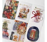 24 Pcs Stamped Vintage Postcards Greeting Notes Florist Baking Cards Wall Decoration Cards
