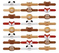 24 PCS Stuffed Animal Slap Bracelets Plush Animal Slap Bracelets Cute Wrist Slap Band Toy Wrist Animals Wrist Pets Slap Bracelet Wrist Toy for Boys Girls Easter Birthday Gifts Party Favors 6 Styles