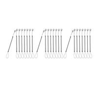 24 Pcs Stylus Pen Anti Lost Rope with Retractable Spring Clip | Plastic and Silicone Build, Coiled Loop Connection, Black Finish, for Students and Designers