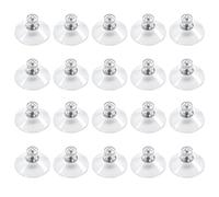 24 Pcs Suction Cups, 40MM Window Suckers for Glass, Clear Suction Pads Plastic Sucker Pads with M4 Thread and Knurled Nut for Daily Hanging Glass Mirror Window Wall Door Marbie and Other Smooth Flat