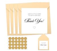 24 Pcs Thank You Card Set - 24 Cards, 24 Envelopes, & 24 Matching Stickers - Blank Inside to Express Your Sincerest Gratitude - for Teachers, Weddings, and Special Occasions