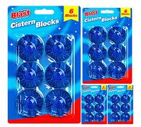 24 Pcs Toilet Cistern Blue Blocks Loo Bowl Active Cleaner Freshener Tablets Dirt Protection Stain Limescale Power Remover Fresh Home Office Disinfect Household Care Cleaners Cleaning UK FREE P&P