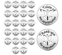 24 Pcs Token of Appreciation Coins Kindness Coins Appreciation Tokens Student Awards Student Incentives Metal Coins Thank You Coin for Kids Behavior School Supplies Employees Random Acts of Kindness