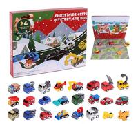 24 Pcs Toy Cars Advent Calendar for Kids, Advent Calendar 2025 Pull Back Cars, 24 Days Countdown with Fire Truck, Digger & More, Boys Girls Gift