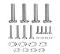24 Pcs Universal TV Mounting Hardware Kit, Stainless Steel TV Mounting Screws with Washers, Bracket Screws Includes M4 M6 M8 Vesa Screw, Mounting Bolt Kit for Tv and Monitor Mounts Bracket Fixing