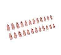 24 Pcs Valentines Day Glossy False Nails Heart Artificial Almond Shape Full Covers Stick on
