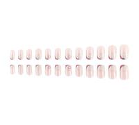 24 Pcs Valentine's Day Press Nails Short Square False Nail Heart Full Cover Nail Stick Acrylic Nails for Women