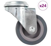 (24 pcs) vidaXL Bolt Hole Swivel Casters Moving Wheel Trolley Caster Furniture Caster