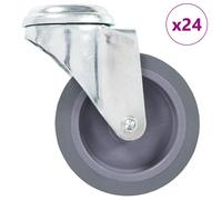(24 pcs) vidaXL Bolt Hole Swivel Casters Moving Wheel Trolley Caster Furniture Caster