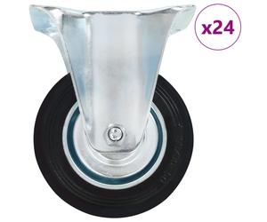 (24 pcs) vidaXL Fixed Casters Trolley Moving Wheels Furniture Caster Trolley Caster