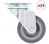 (24 pcs) vidaXL Swivel Casters Trolley Moving Wheels Furniture Caster Trolley Caster