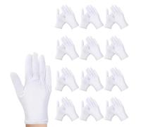 24 Pcs White Cotton Work Gloves, X-Large Thickened Soft White Glove Coin Jewelry Silver Inspection Guard Gloves, Moisturising Dry Hand Cotton Stretchable, Adapt for Handling Wedding Dress
