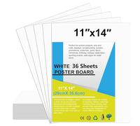 24 Pcs White Poster Board Paper 11x 14 Bulk, ROOKEA Vision Boards Blank Poster Paper for School Arts and Crafts, Classroom Projects, Presentations, Drawing, Scrapbooking, Graphic Displays