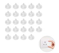 24 Pcs White UK Socket Covers,Baby Proofing Tight-Fit 3-Pin Safety Plug Guards,Childproof Electrical Outlet Protectors for Home, Nursery & Travel