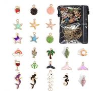 24 PCS Wine Glass Charms Barware Glass Markers Cheeky Metal Drink Tags for Tasting Parties, Hen Nights, and Summer Celebrations Ocean Themed Wine Glass Rings for Identifying & Garnishing Cups (24 PCS)