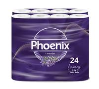 24 Phoenix Soft Lavender Fragranced Luxury Toilet Rolls Bulk Buy Quilted W