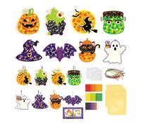 24-Piece DIY Window Hanger Set, Halloween Craft Set with Window Pictures