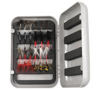 24 Piece Fishing Lures Collection With Waterproof Storage Case, Micro Jigs, Tautog Jigs For Saltwater, High Carbon Steel Hooks, Feather And Line Design, Great For Various Fishing Conditions