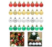 24 Piece For Christmas Baubles Ornament Set for Seasonal Home and Tree Decoration, Perfect for Party Use and Holiday Displays (Gold)
