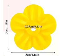 24-Piece Hummingbird Feeder Replacement Flower Parts - Plastic 3 Cm Diameter Vibrant Red/Yellow/White Bee-Resistant Leaf-Shielding Layout for Garden Bird Feeders