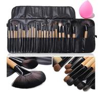 24-Piece Makeup Brush Set with Brushes, Eyebrow Powder, Foundation, Shadow, Makeup Tools, and Sponges,02,24 pcs