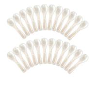 24-Piece Mother of Pearl Spoons compatible with Caviar, Eggs, Ice Cream, Salt, and Coffee Serving with Handcrafted Design White