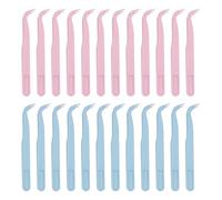 24-Piece Plastic Tweezers, Beauty Tool Tweezers, Elbow Tweezers, Handmade Accessories, Gripping Tools