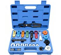 24-Piece Quick Disconnect Tool Kit for A/C Fuel Lines, Air Conditioning Compressor Removal Set with Storage Case, Metal Alloy Hand Tools for Brake Pipe Repair, Blue Box(blue 24pcs)