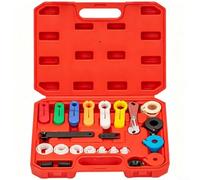 24-Piece Quick Disconnect Tool Kit for A/C Fuel Lines, Air Conditioning Compressor Removal Set with Storage Case, Metal Alloy Hand Tools for Brake Pipe Repair, Blue Box(plastic 23pcs)