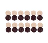 24 Piece Wooden Checkers Pieces Set for Traditional Board Games Replacement Parts